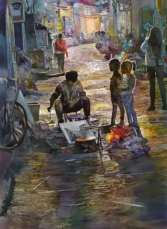 美国画家笔下的水彩中国，太惊艳了！